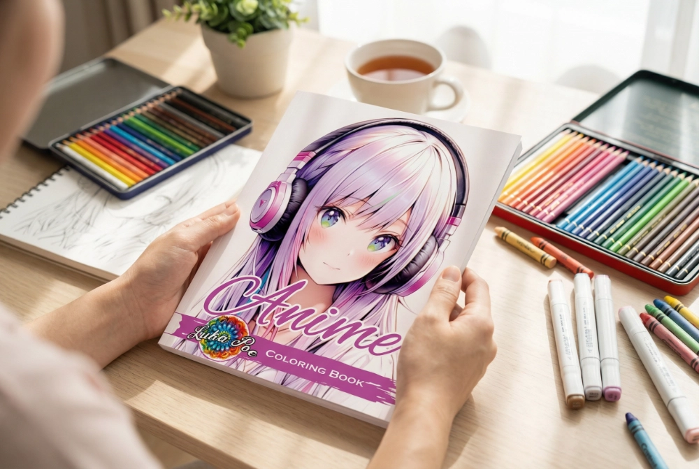 Anime Coloring Book for Adults