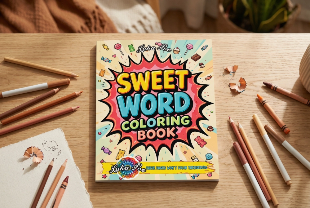 Sweet Word Coloring Book